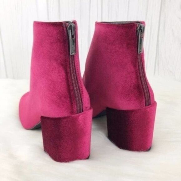 STUART WEITZMAN Bacari Berry Red Velvet Bootie - Picture 4 of 7